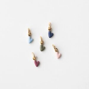 GLDN Heart Charm Necklace Pendant in Indigo